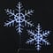 Ice Crystal Snowflake Set with 200 Cool White Micro UL LED Lights